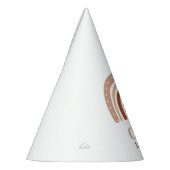 Earthy Tone Boho Rainbow Girls Erster Geburtstag Partyhütchen (Links)