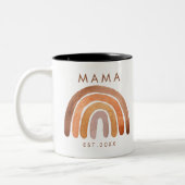 Earthy Tone Boho Rainbow Mama Kaffee Tasse (Links)