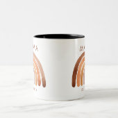 Earthy Tone Boho Rainbow Mama Kaffee Tasse (Mittel)