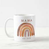 Earthy Tone Boho Rainbow Mama Kaffee Tasse (Links)