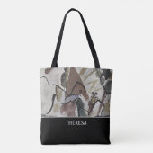 Earthy Tone Vintag Abstrakt Art Toag Tasche (Rückseite)