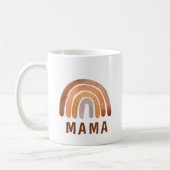 Earthy Tone Watercolor Boho Mama Kaffeetasse (Links)