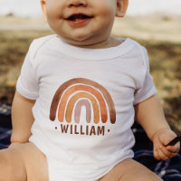 Earthy Tone Watercolor Boho Rainbow Name