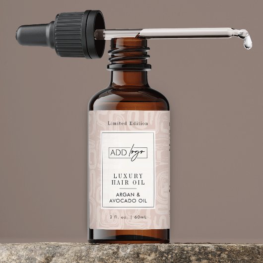 Earthy Tones Boho Pattern Logo 2OZ Dropper Bottle