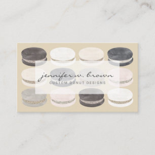Earthy Tones Boutique Macaron Kunsthandwerk Visitenkarte