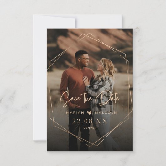 Earthy Tones Save The Date (Vorderseite)