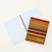 Earthy Tones Stripes Notizblock (Innenseite)