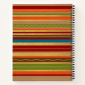Earthy Tones Stripes Notizblock (Rückseite)
