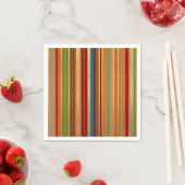 Earthy Tones Stripes Serviette (Beispiel)