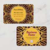 Earthy Tribal Batik Mandala Vibe Visitenkarte (Vorne/Hinten)