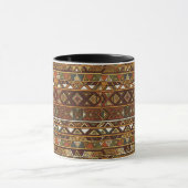 Earthy Tribal Geometric Seamless Pattern Tasse (Zentrum)