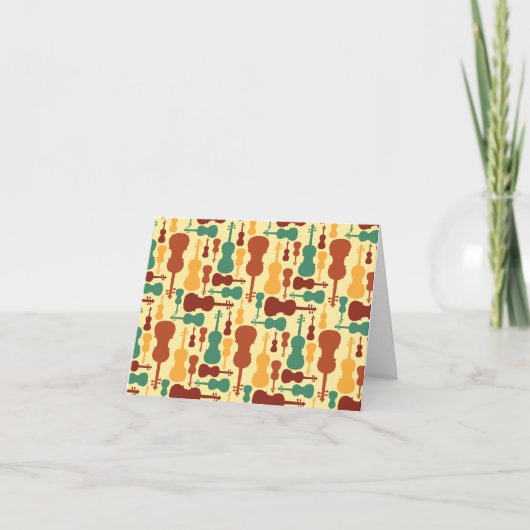 Earthy Violin Note Card Karte (Vorderseite)