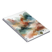 Earthy Watercolor Abstrakt Art Notebook Notizblock (Rechte Seite)