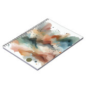 Earthy Watercolor Abstrakt Art Notebook Notizblock (Linke Seite)