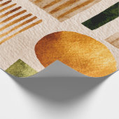 Earthy Watercolor Abstrakt Pattern - Boho Bio Geschenkpapier (Ecke)