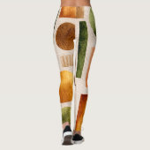 Earthy Watercolor Abstrakt Pattern - Boho Bio Leggings (Rückseite)