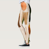 Earthy Watercolor Abstrakt Pattern - Boho Bio Leggings (Links)