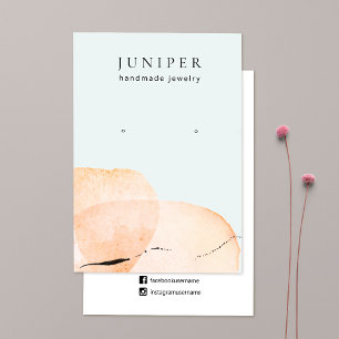 Earthy Watercolor Stones Earring Juwelier Display Visitenkarte
