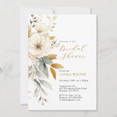 Earthy Watercolor Wildblumen Brautparty Einladung (Vorderseite)