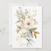 Earthy Watercolor Wildblumen Brautparty Einladung (Rückseite)