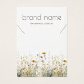 Earthy Watercolor Wildflowers Necklace Display  (Vorderseite)