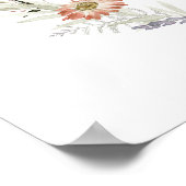 Earthy Wildblume Wedding - Download-Begrüßung Poster (Ecke)