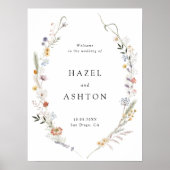 Earthy Wildblume Wedding - Download-Begrüßung Poster (Vorne)
