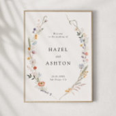 Earthy Wildblume Wedding - Download-Begrüßung Poster