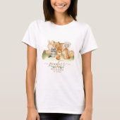 Earthy Woodland Animals Baby mommy to be T-Shirt (Vorderseite)