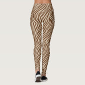 Earthy Zebra Print Fashion Leggings (Rückseite)
