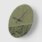 Earthy Zebra Print Runde Wanduhr (Winkel)