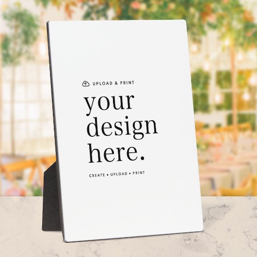 Easel Sign Your Design Upload 5" x 7" Plaque Fotoplatte