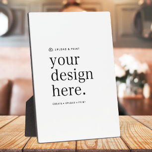 Easel Sign Your Design Upload 5" x 7" Plaque Fotoplatte