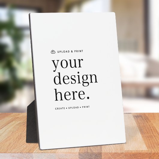 Easel Sign Your Design Upload 5" x 7" Plaque Fotoplatte