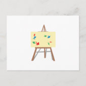 Easel und Malerei Postkarte (Vorderseite)