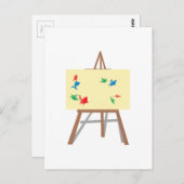 Easel und Malerei Postkarte (Vorne/Hinten)