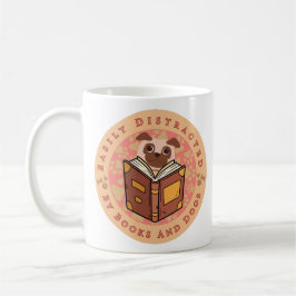 Easily abgelenkt von Büchern und Hunden - Süßer Pu Kaffeetasse