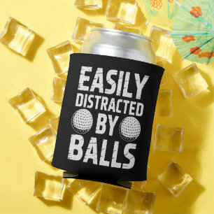 Easily ablenkbar durch Bälle Lustiger Golf-Fan Dosenkühler