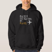 Easily Distracted By Airplanes Toddler Men Women A Hoodie (Vorderseite)