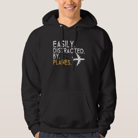 Easily Distracted By Airplanes Toddler Men Women A Hoodie (Vorderseite)