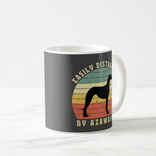 Easily distracted by Azawakhs Kaffeetasse (VorderseiteRechts)