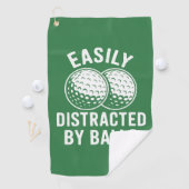 Easily Distracted by Balls Funny Golf Ball Golfer Golfhandtuch (Insitu)