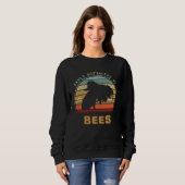 Easily Distracted By Bees Cool Sunset Nature Sweatshirt (Vorne ganz)