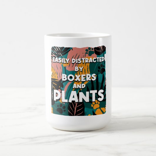 Easily Distracted by Boxers and Plants Boxer Dog Kaffeetasse (Mittel)