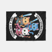 Easily Distracted By Cats & Side Quests Funny Fleecedecke (Vorderseite (Horizontal))