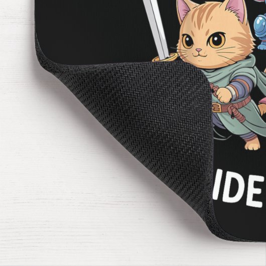 Easily Distracted By Cats &amp; Side Quests Funny  Mousepad (Ecke)