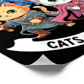 Easily Distracted By Cats & Side Quests Funny Poster (Ecke)