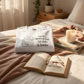 Easily Distracted by Cats and Books Coquette Art Sweatshirt