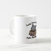 Easily distracted by cats and books kaffeetasse (Vorderseite Links)