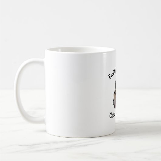 Easily distracted by cats and books kaffeetasse (Links)